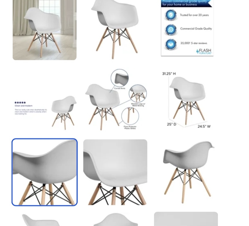 Sillas con estilo marca Flash Furniture, set 2