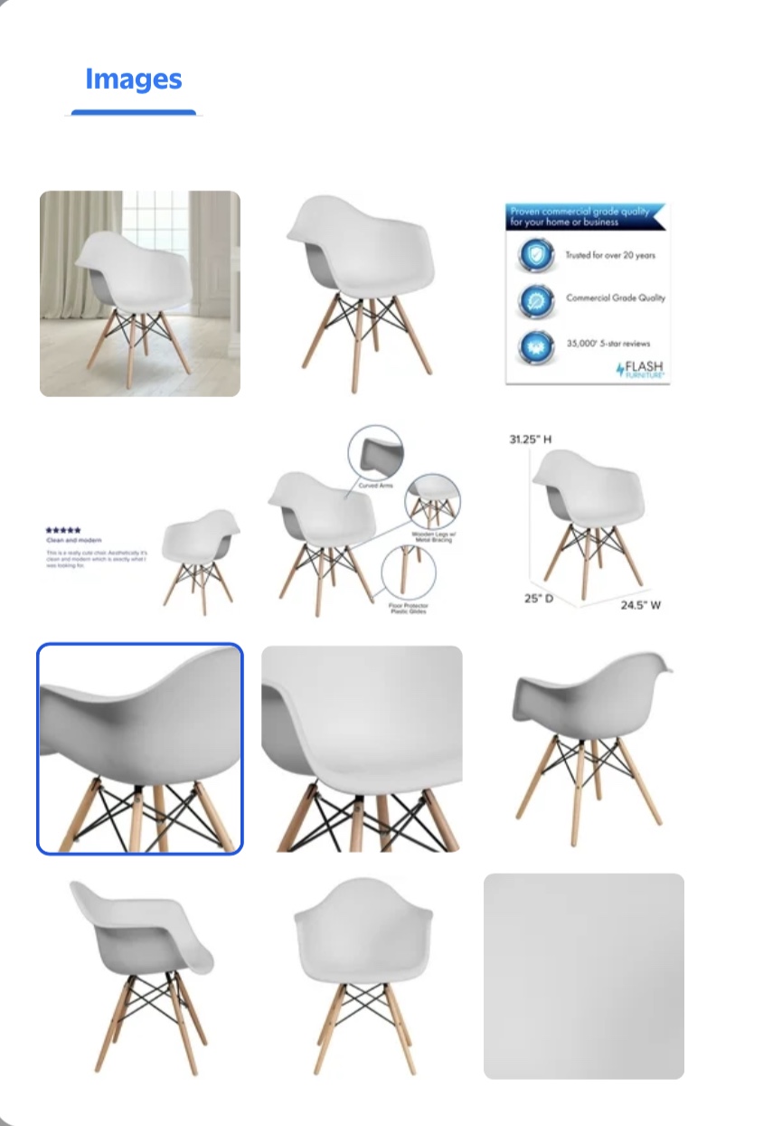 Sillas con estilo marca Flash Furniture, set 2