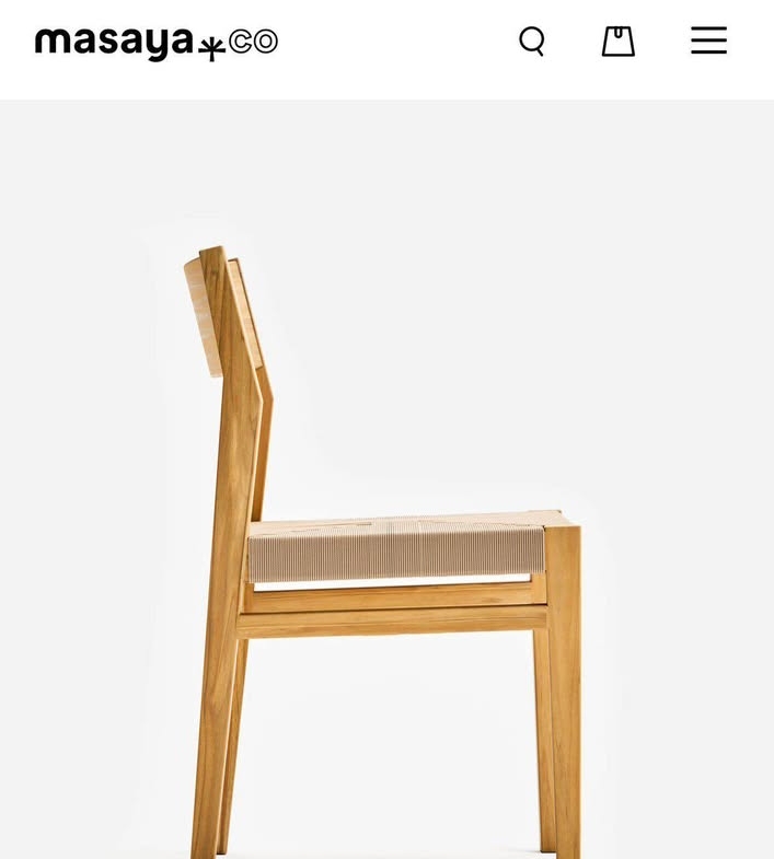 NUEVA Silla De MASAYA & CO En Madera De Teca, TOTALMENTE NUEVA