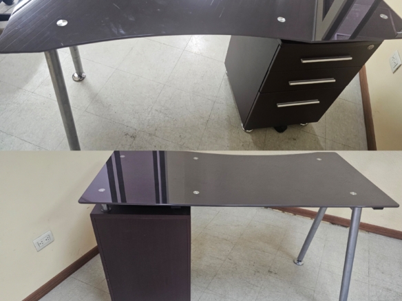 Escritorio de oficina mesa de vidrio