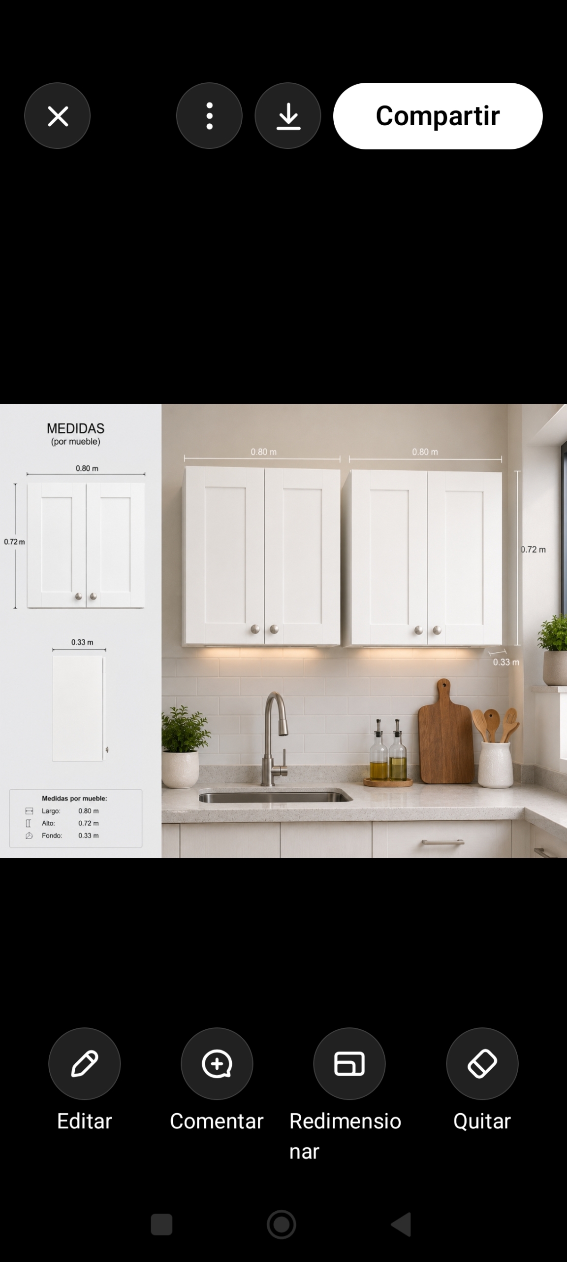 Muebles aereos para cocina