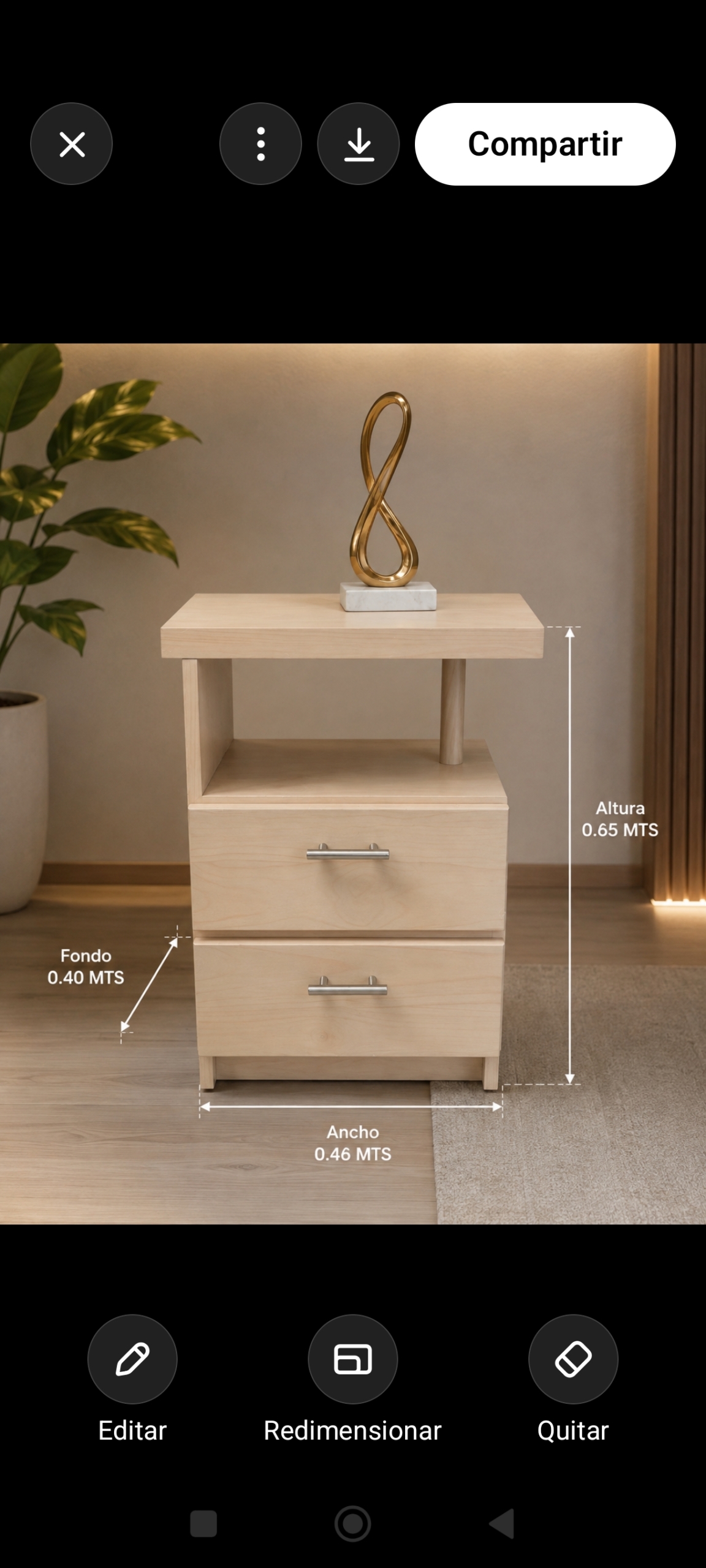 Mesa de noche dormitorio