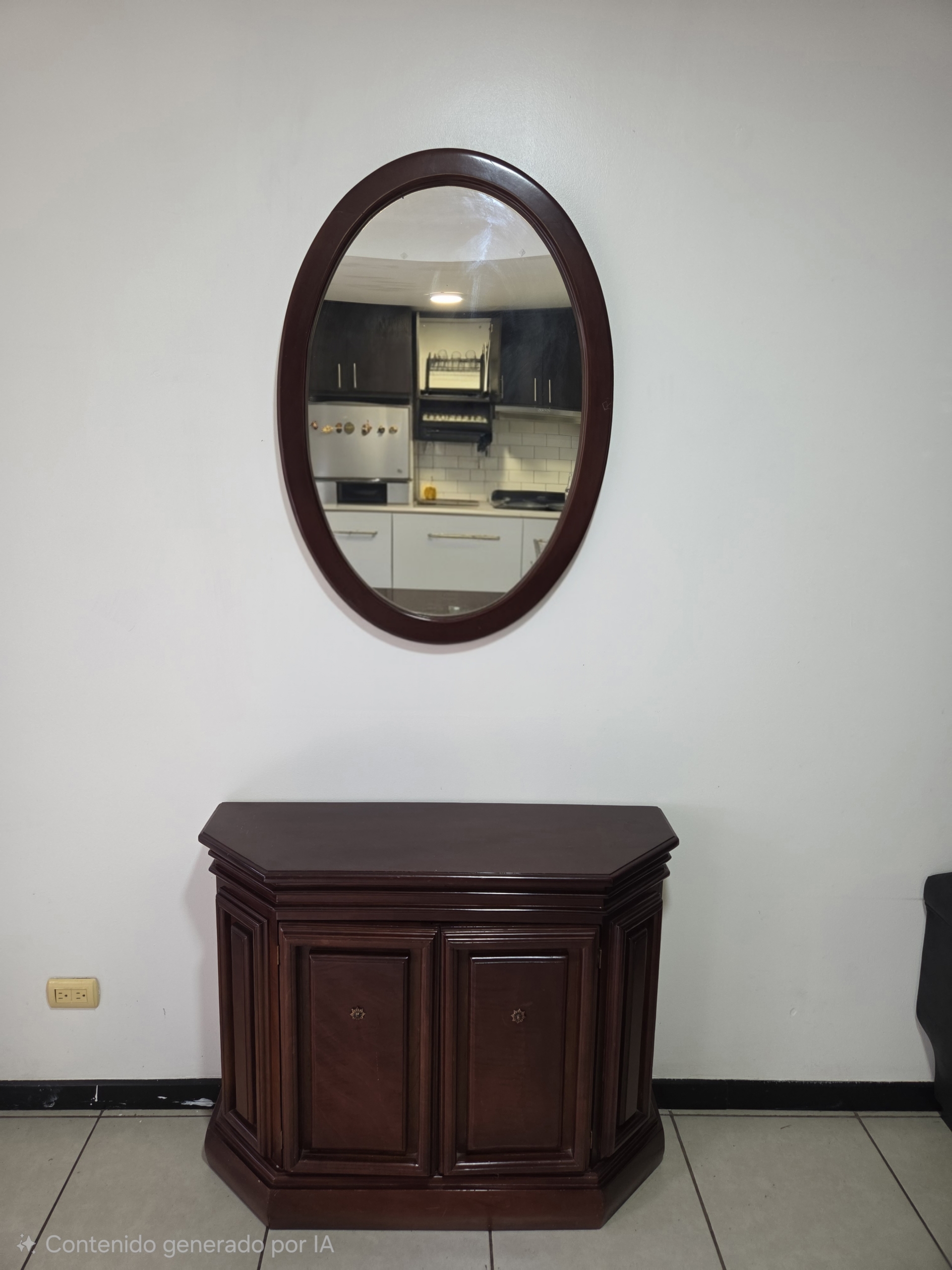 Mueble recibidor con espejo